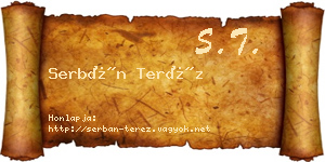 Serbán Teréz névjegykártya