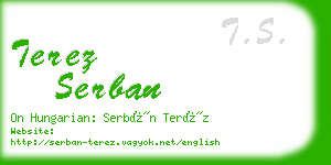 terez serban business card